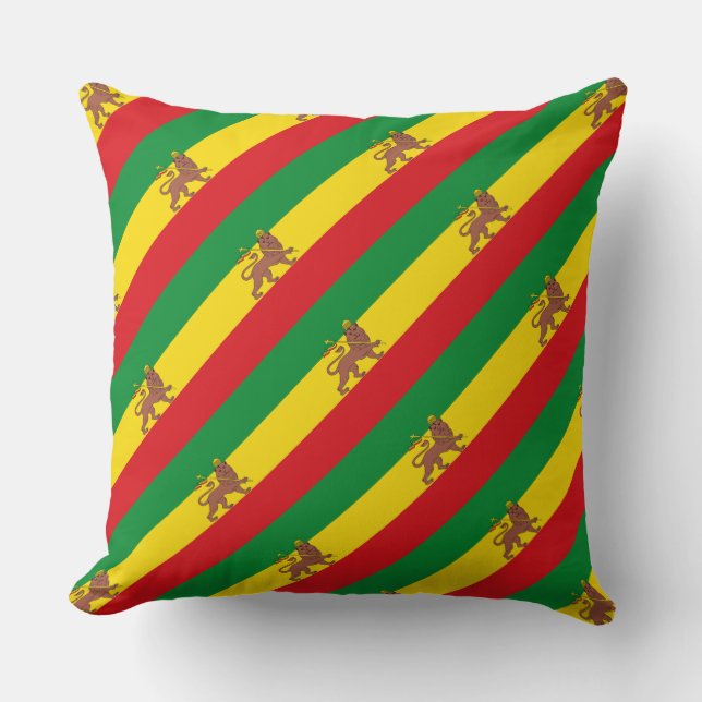 Paul McGehee "Rasta Lion of Judah" Pillow Kissen (Vorderseite)