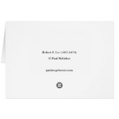 Paul McGehee "Robert E. Lee" Karte (Rückseite Horizontal)