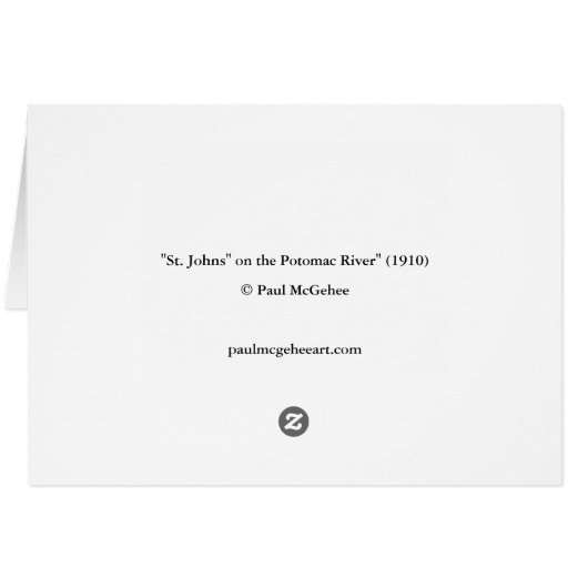 Paul McGehee "St Johns" auf der Potomac River Card (Rückseite Horizontal)