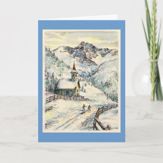 Paul McGehee "Zallinger Kapelle" Weihnachtskarte Feiertagskarte (Vorderseite)