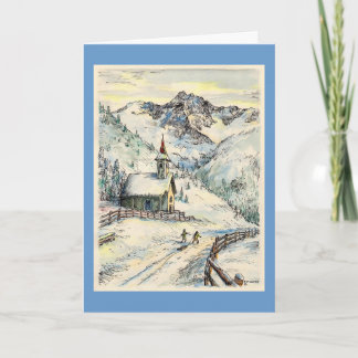 Paul McGehee "Zallinger Kapelle" Xmas Card - Itali Feiertagskarte