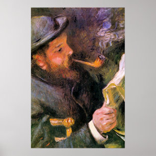 Paul Monet beim Lesen, beliebtes Kunstwerk, Poster