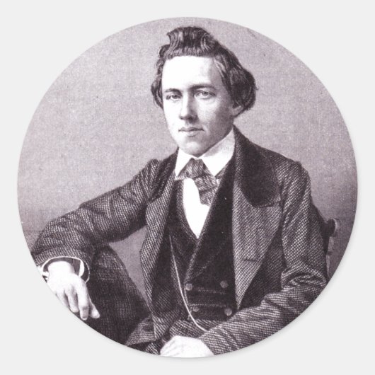Paul Morphy-Aufkleber Runder Aufkleber (Vorderseite)