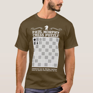 Paul Morphy Schach Puzzle Schachspieler T-Shirt
