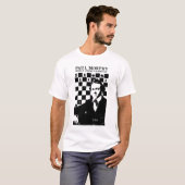 Paul Morphy Vintag Schachportrait T-Shirt (Vorne ganz)