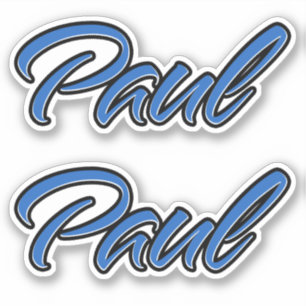 Paul Name blue Aufkleber Sticker Stickerset