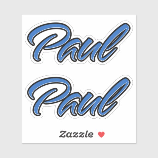 Paul Name blue Aufkleber Sticker Stickerset (Blatt)