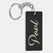 Paul Name weiß Schlüsselanhänger (Vorderseite links)