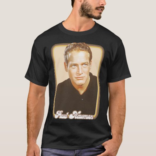 Paul Newman Retro ästhetisches Fan Art Design T-Shirt (Vorderseite)
