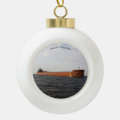 Paul R. Tregurtha Ball oder Schneeflocke Keramik Kugel-Ornament (Vorderseite)