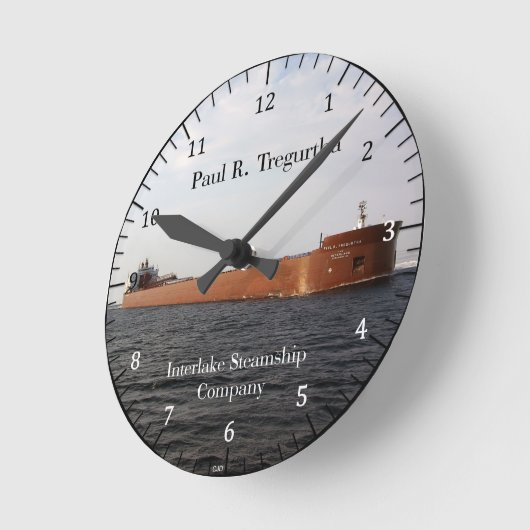 Paul R. Tregurtha clock Runde Wanduhr (Winkel)
