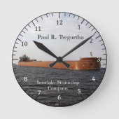 Paul R. Tregurtha clock Runde Wanduhr (Vorderseite)
