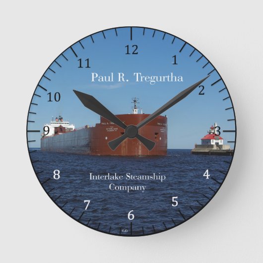 Paul R. Tregurtha Duluth clock Runde Wanduhr (Vorderseite)
