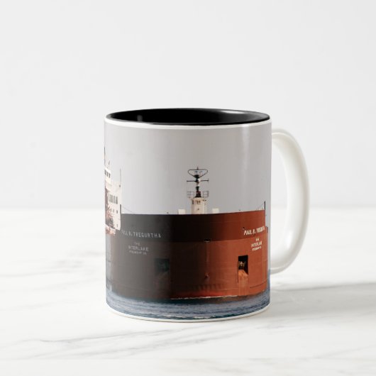 Paul R. Tregurtha Great Lakes Freighter Coffee Tas Zweifarbige Tasse (VorderseiteRechts)
