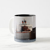Paul R. Tregurtha Great Lakes Freighter Coffee Tas Zweifarbige Tasse (Vorderseite Links)