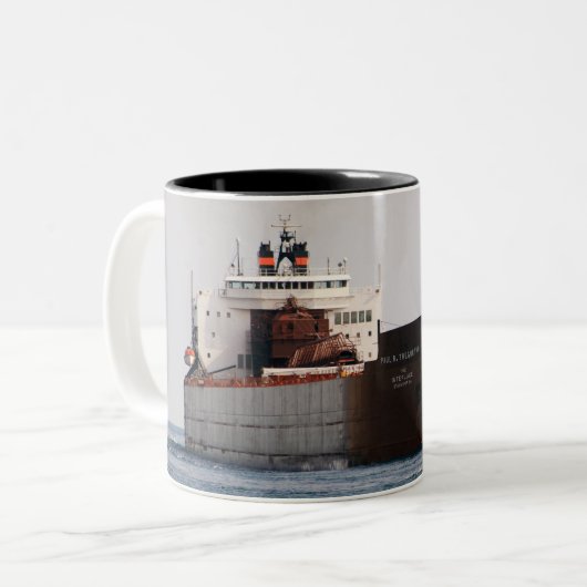 Paul R. Tregurtha Great Lakes Freighter Coffee Tas Zweifarbige Tasse (Vorderseite Links)