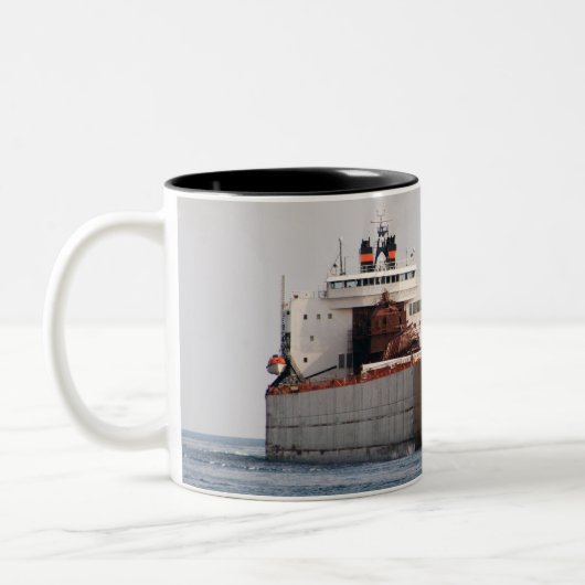 Paul R. Tregurtha Great Lakes Freighter Coffee Tas Zweifarbige Tasse (Links)