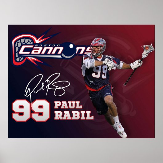 Paul Rabil Lacrosse Boston Cannons Poster (Vorne)