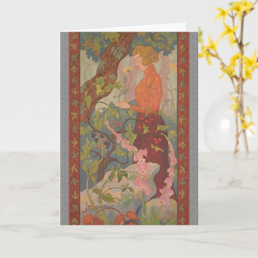 Paul Ranson Les Digitales Foxglove CC0119 Geburtst Karte (Gelbe Blume)