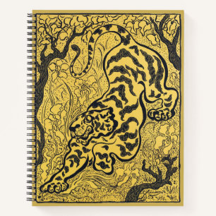 Paul Ranson Vintage Art Nouveau Gelber Tiger Druck Notizblock