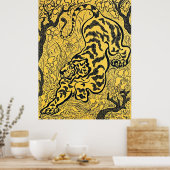 Paul Ranson's Tiger im Dschungel - Retro Art Poster (Küche)