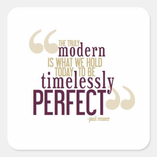 Paul Renner Quote Sticker (Vorderseite)