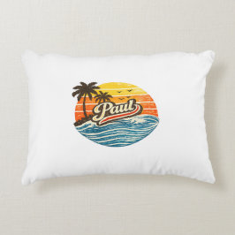 Paul Retro Sunset Name Design Dekokissen