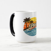 Paul Retro Sunset Name Design Verwandlungstasse (Vorderseite Links)