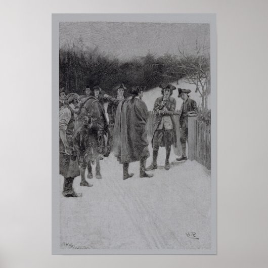 Paul Revere bringt Nachrichten an Sullivan Poster (Vorne)