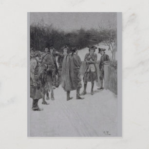 Paul Revere bringt Nachrichten an Sullivan Postkarte