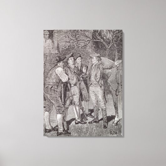 Paul Revere in Lexington Leinwanddruck (Vorderseite)