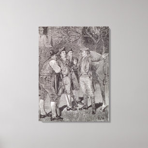 Paul Revere in Lexington Leinwanddruck