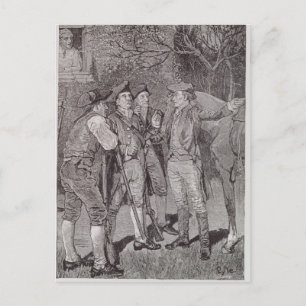 Paul Revere in Lexington Postkarte