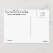 Paul Revere Postcard Postkarte (Rückseite)