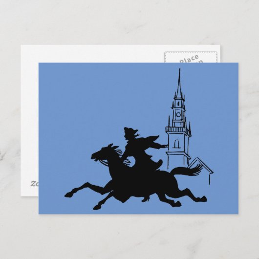 Paul Revere Postkarte (Vorne/Hinten)
