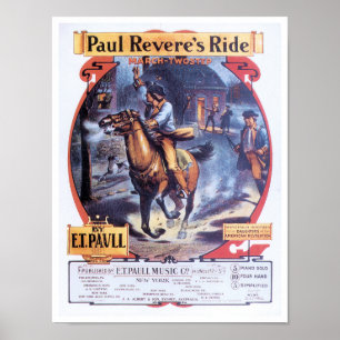Paul Reveres Fahrplakat Poster