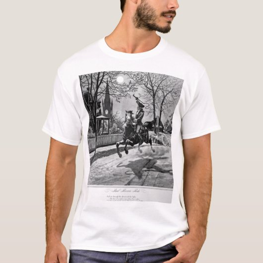 Paul Reveres Fahrt.  1775_War Image T-Shirt (Vorderseite)