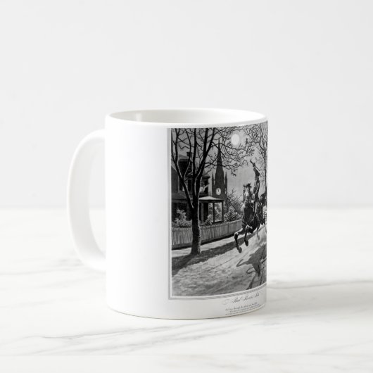 Paul Reveres Fahrt.  Bild 1775_War Kaffeetasse (Vorderseite Links)