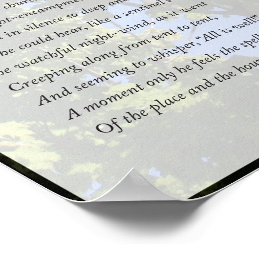 Paul Reveres Mitternachtsfahrt von Longfellow Poster (Ecke)