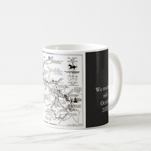 Paul Reveres Ritt Schwarze Tasse (VorderseiteRechts)