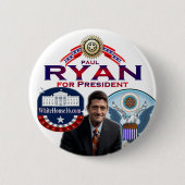 Paul Ryan für Präsidenten Button (Vorderseite)