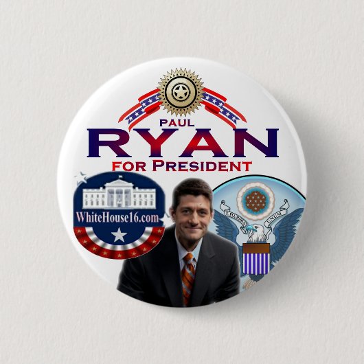 Paul Ryan für Präsidenten Button (Vorderseite)