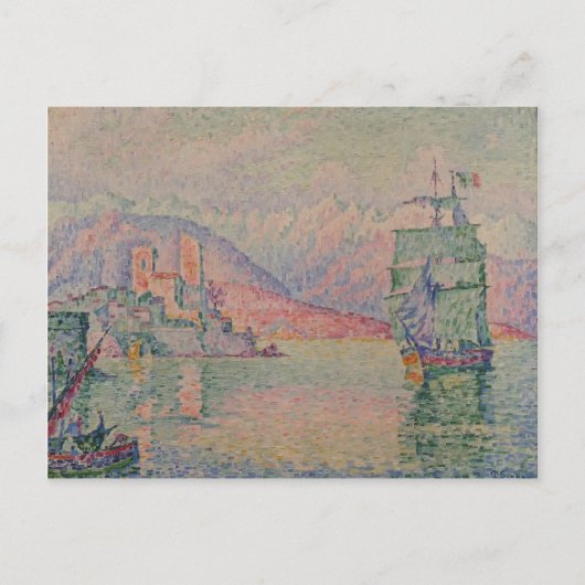 Paul Signac - Antibes, Abend Postkarte (Vorderseite)