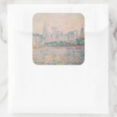 Paul Signac - Avignon, Morning Quadratischer Aufkleber (Tasche)