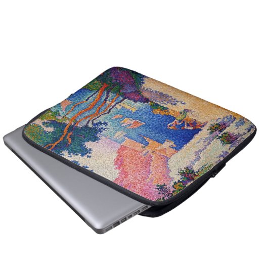 Paul Signac - Capo di Noli Laptopschutzhülle (Vorne Knopf)