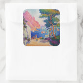 Paul Signac - Capo di Noli Quadratischer Aufkleber (Tasche)