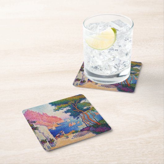 Paul Signac - Capo di Noli Rechteckiger Pappuntersetzer (Vor Ort)