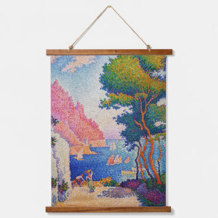 Paul Signac - Capo di Noli Wandteppich Mit Holzrahmen