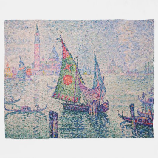 Paul Signac - Das grüne Segel Fleecedecke (Vorderseite (Horizontal))
