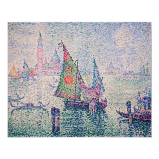 Paul Signac - Das grüne Segel Fotodruck (Vorne)
